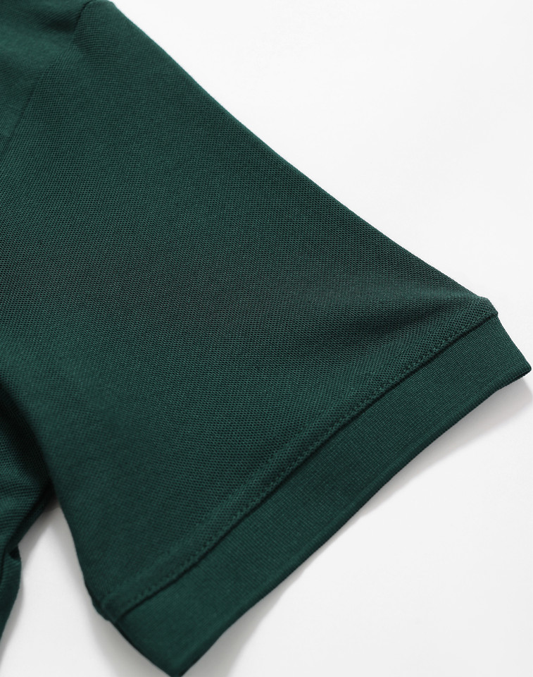 Mens Plain Plain Pique Short Sleeve Polo Shirt in bottle, product photo