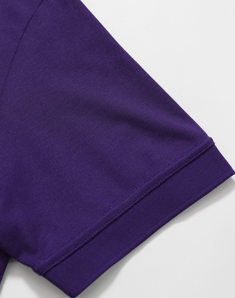 Mens Plain Plain Pique Short Sleeve Polo Shirt in purple, product photo