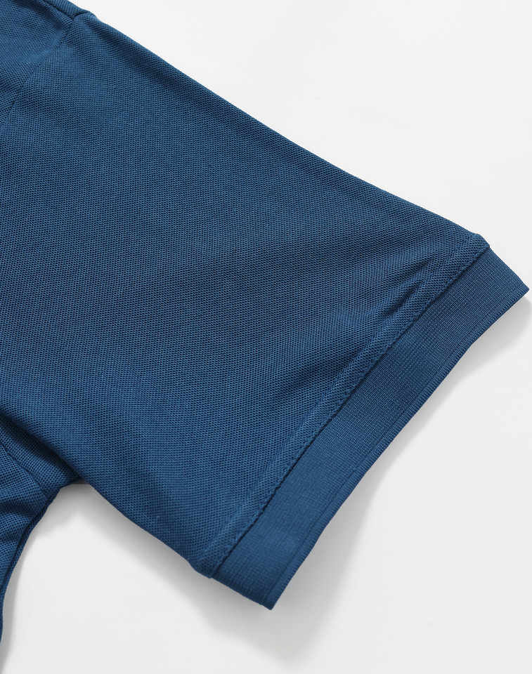 Mens Plain Plain Pique Short Sleeve Polo Shirt in cobalt blue, product photo