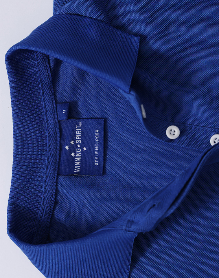 Plain Pique Short Sleeve Polo Shirt in royal, product photo