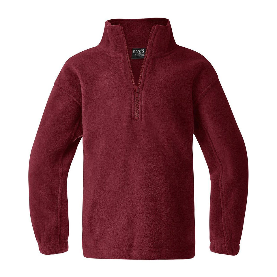 Children Polar Fleece Half-Zip Sweatshirts - 5880CZ | Maroon