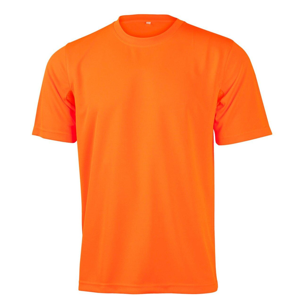 Adults Unisex Hi-Vis CoolDry Mini Waffle Safety Tee - SW39 | Orange