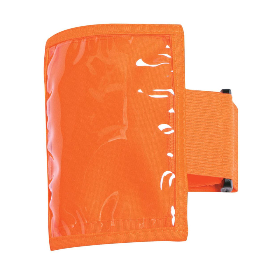 10pcs Plastic Pocket ID Sleeve Band - 6PPS | Orange