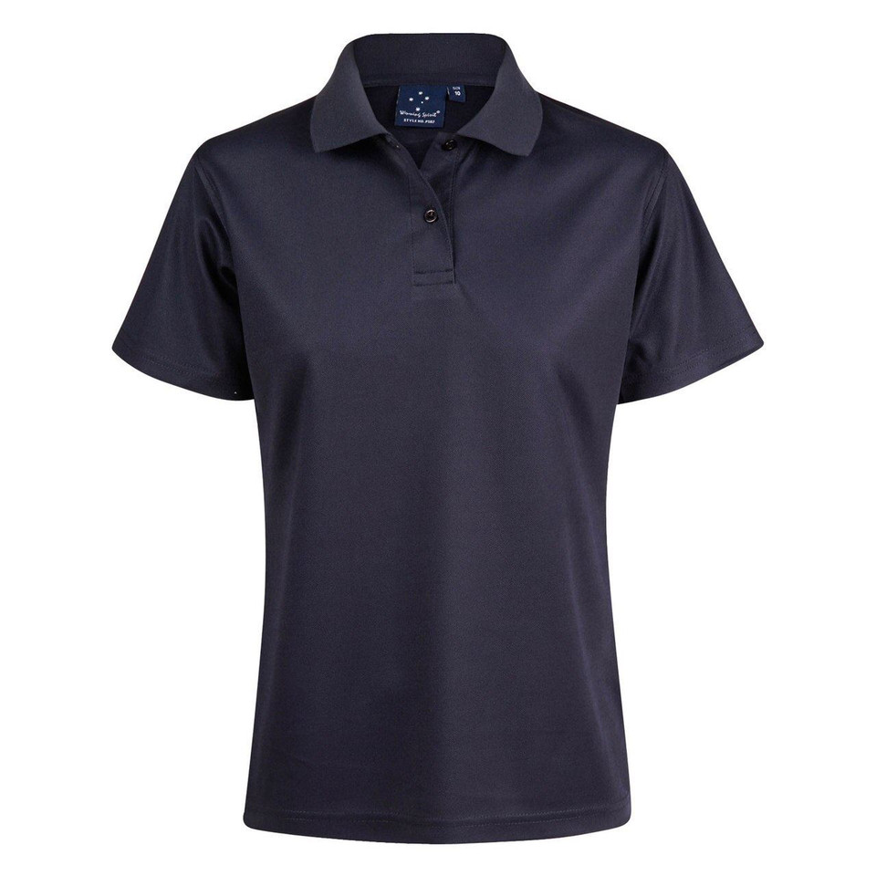 Ladies Plain CoolDry Short Sleeve Polo Shirt - PS82 | Navy