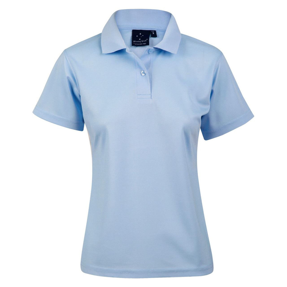 Ladies Plain CoolDry Short Sleeve Polo Shirt - PS82 | Sky Blue