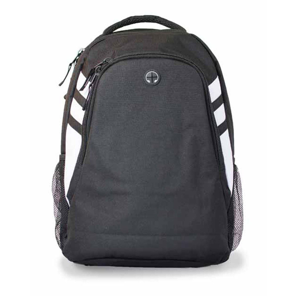 Plain Contrast Quality Sports Backpack - 4000 | Black.White
