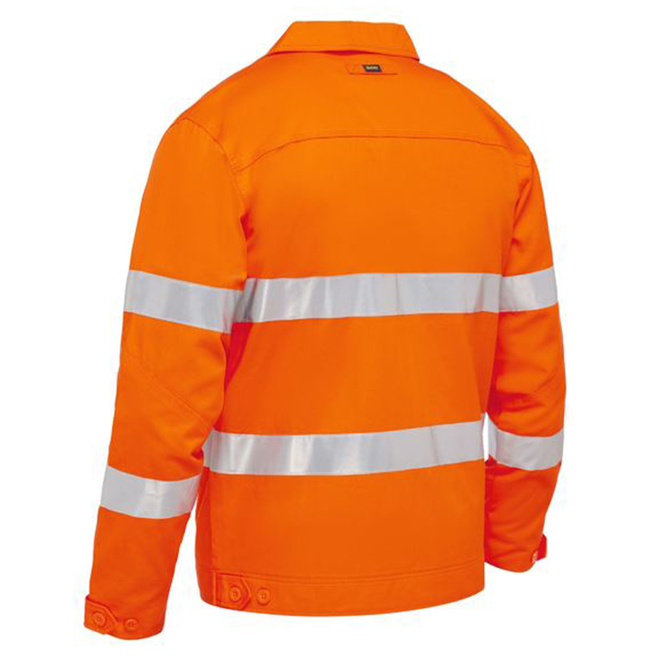 Bisley Taped Hi Vis Drill Jacket with Liquid Repellent Finish