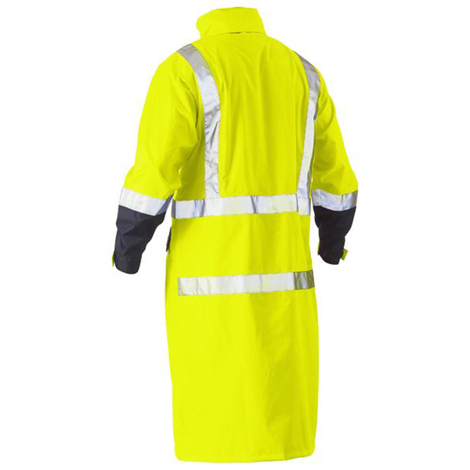 Bisley Mens Waterproof Hi Vis Taped Long Rain Coat