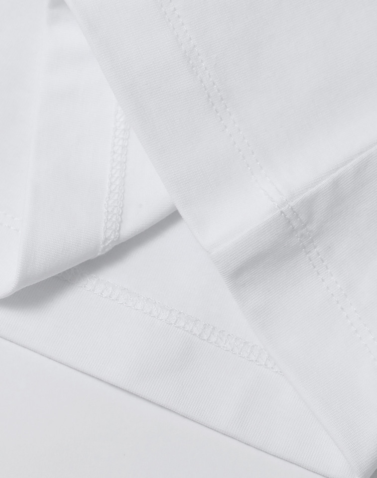 Premium Cotton Face Tee in white, product photo