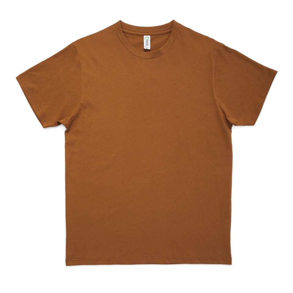 Men Earth Care Soft Cotton Tees - Blank Toffee Brown