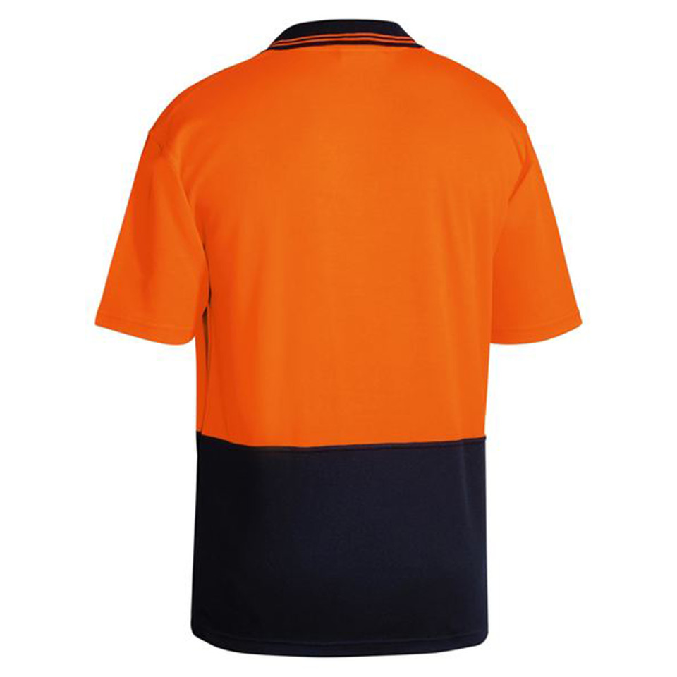 Bisley Hi Vis Short Sleeve Polo Shirt- Orange