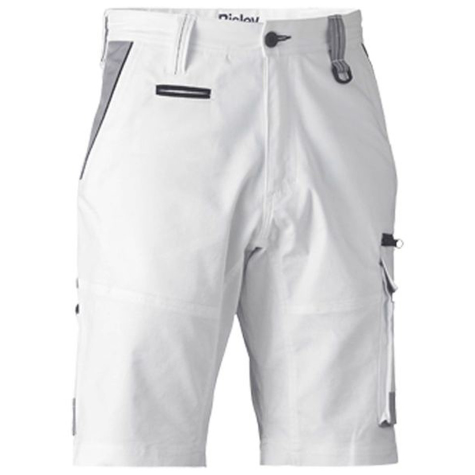 Bisley Painters Contrast Industrial Cargo Short in White