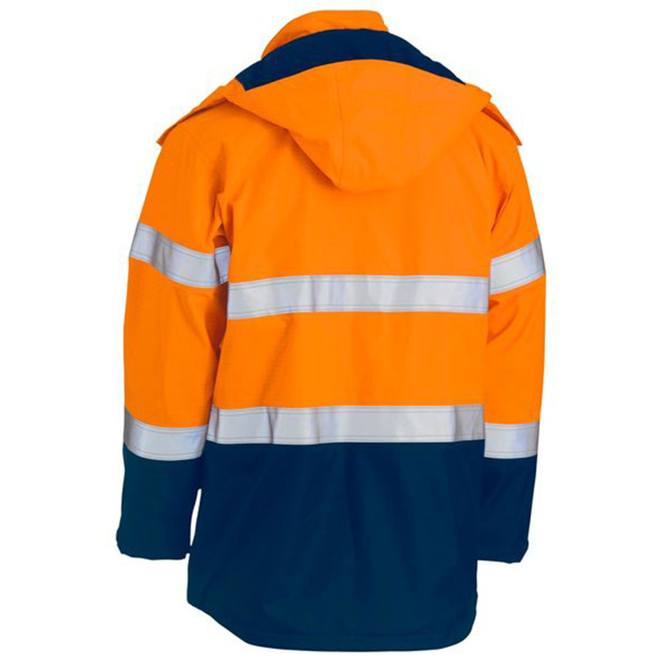 Bisley Ladies Taped Hi Vis Flame Resistant Wet Weather Shell Jacket | Work Safety