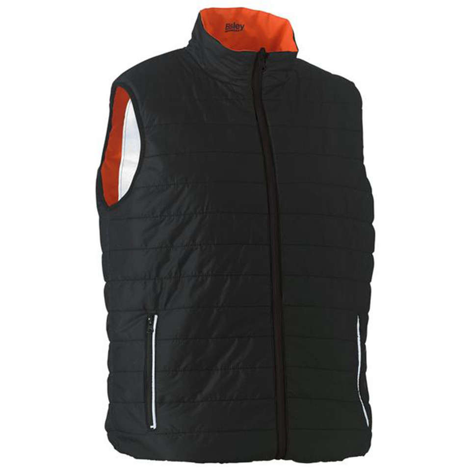 Ladies Taped Hi Vis Reversible Puffer Vest