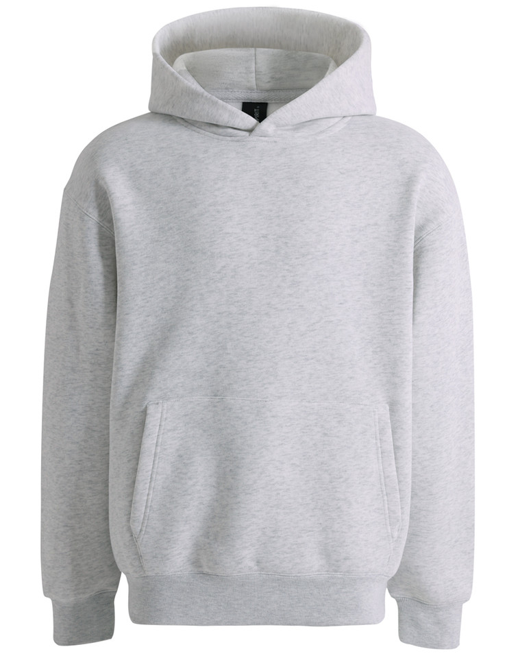 Unisex Oversized Fleece Hoodie - White Marl