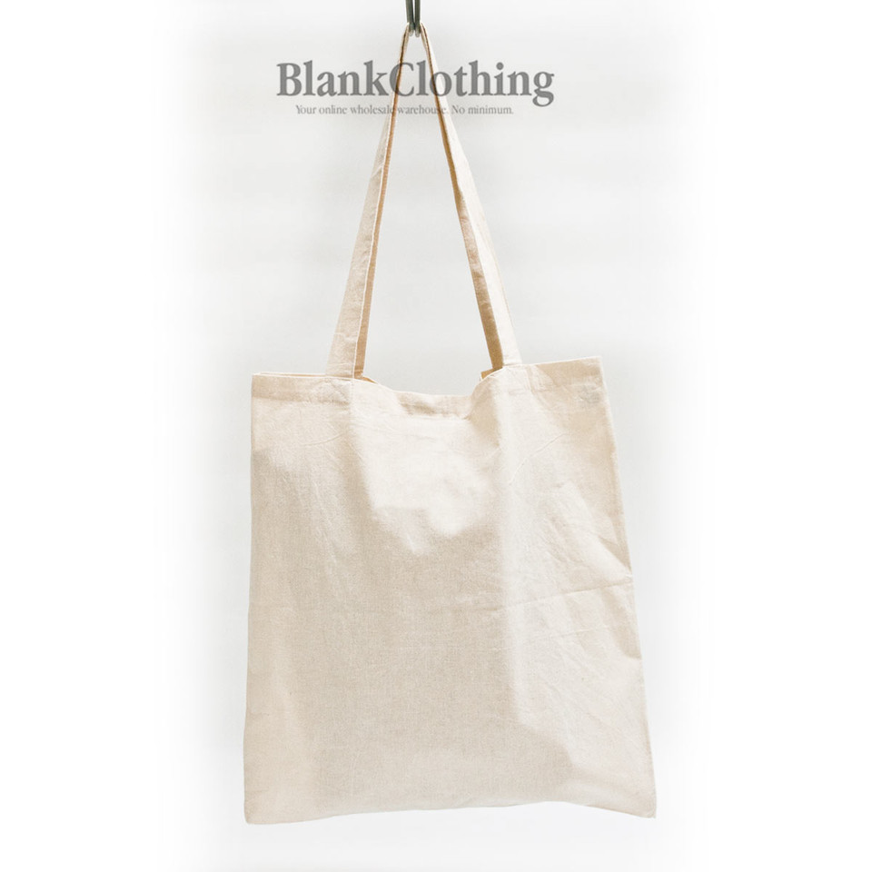 Plain Cotton Calico Bags | Natural Long Double Handles