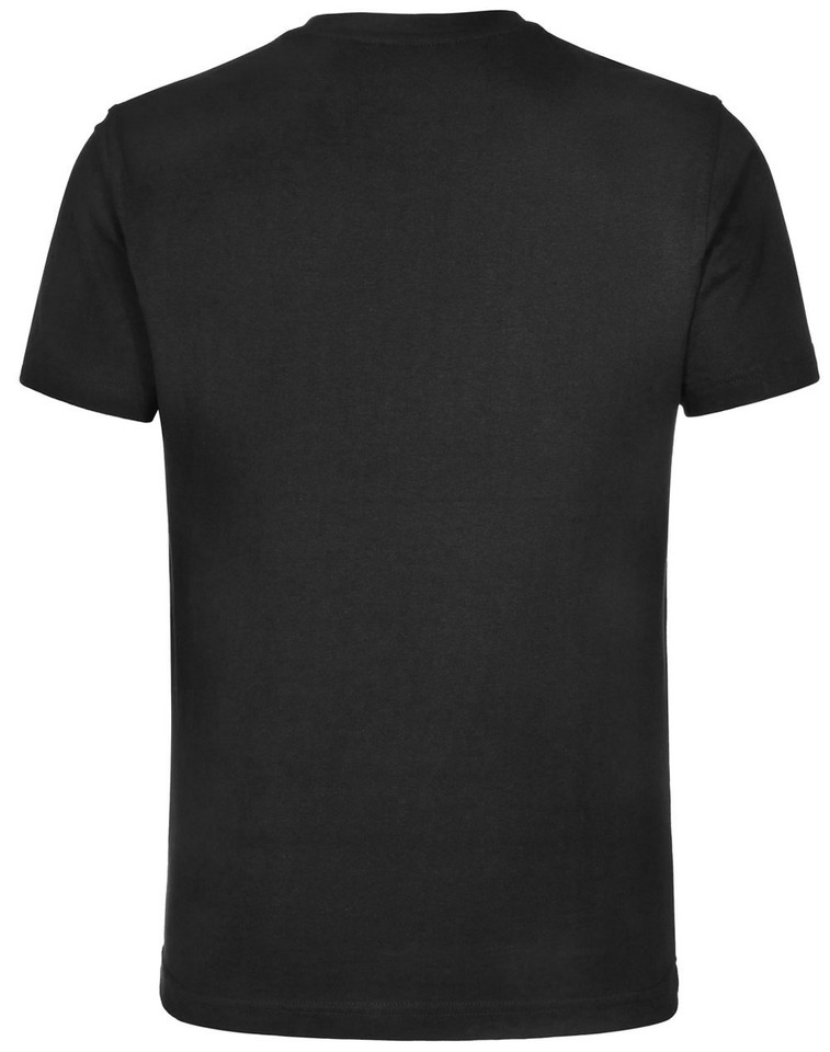 Unisex cotton t-shirt in black, back view