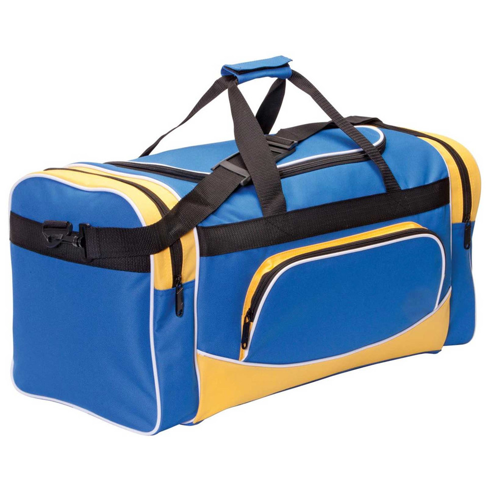 Contrast Colour Gym Sports Travel Bag | 47L - Royal Gold