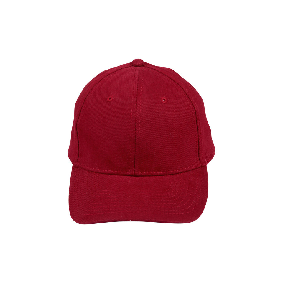 Adults 6 Panels Heavy Brushed Cotton Cap - Maroon