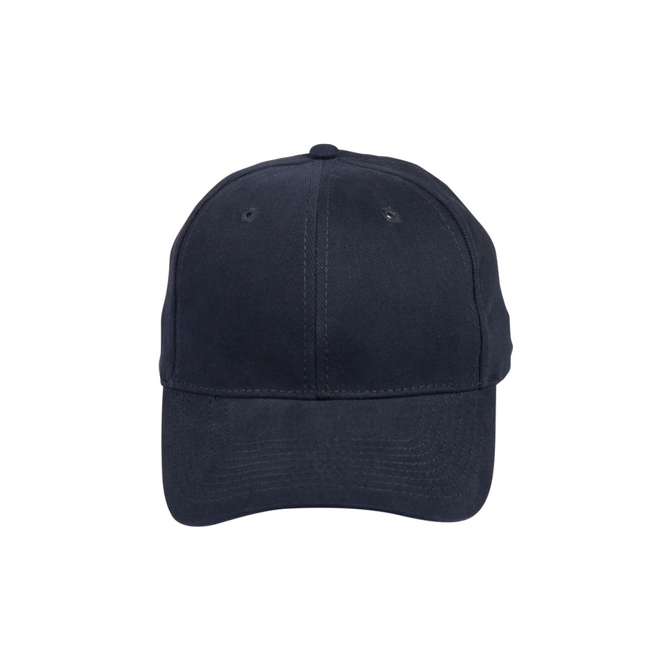 Adults 6 Panels Heavy Brushed Cotton Cap - Navy
