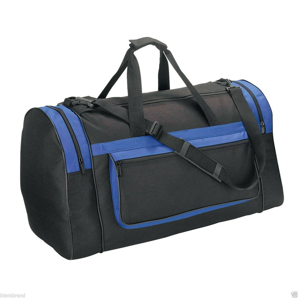 Travel Sports Bag with 2 End Pocket | 76L - B260A - Black.Royal