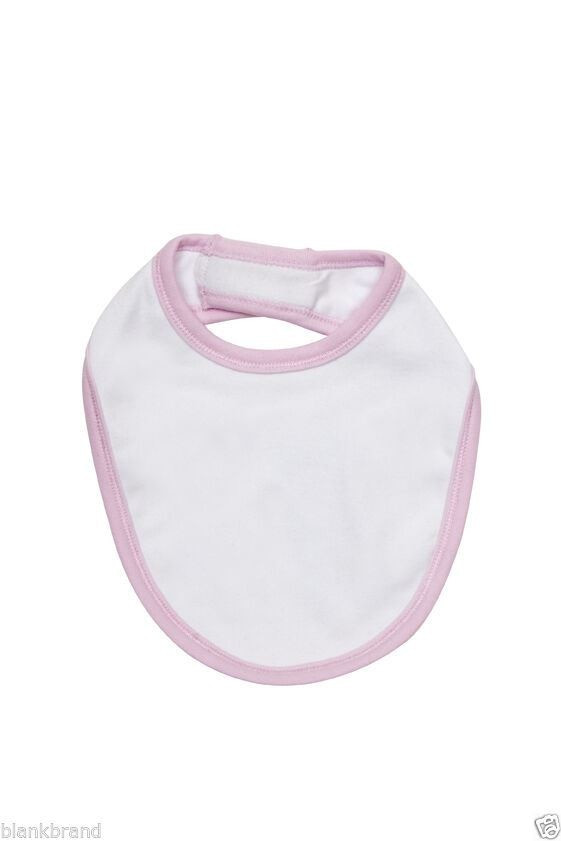 Baby Organic Cotton Bibs - White.Pink