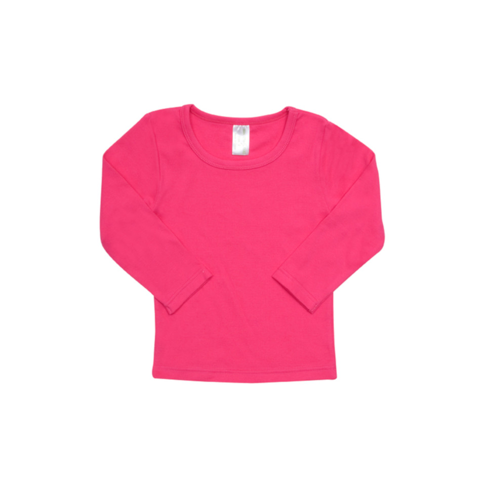 Toddler Baby Long Sleeve T-Shirt - B104LS - Hot Pink