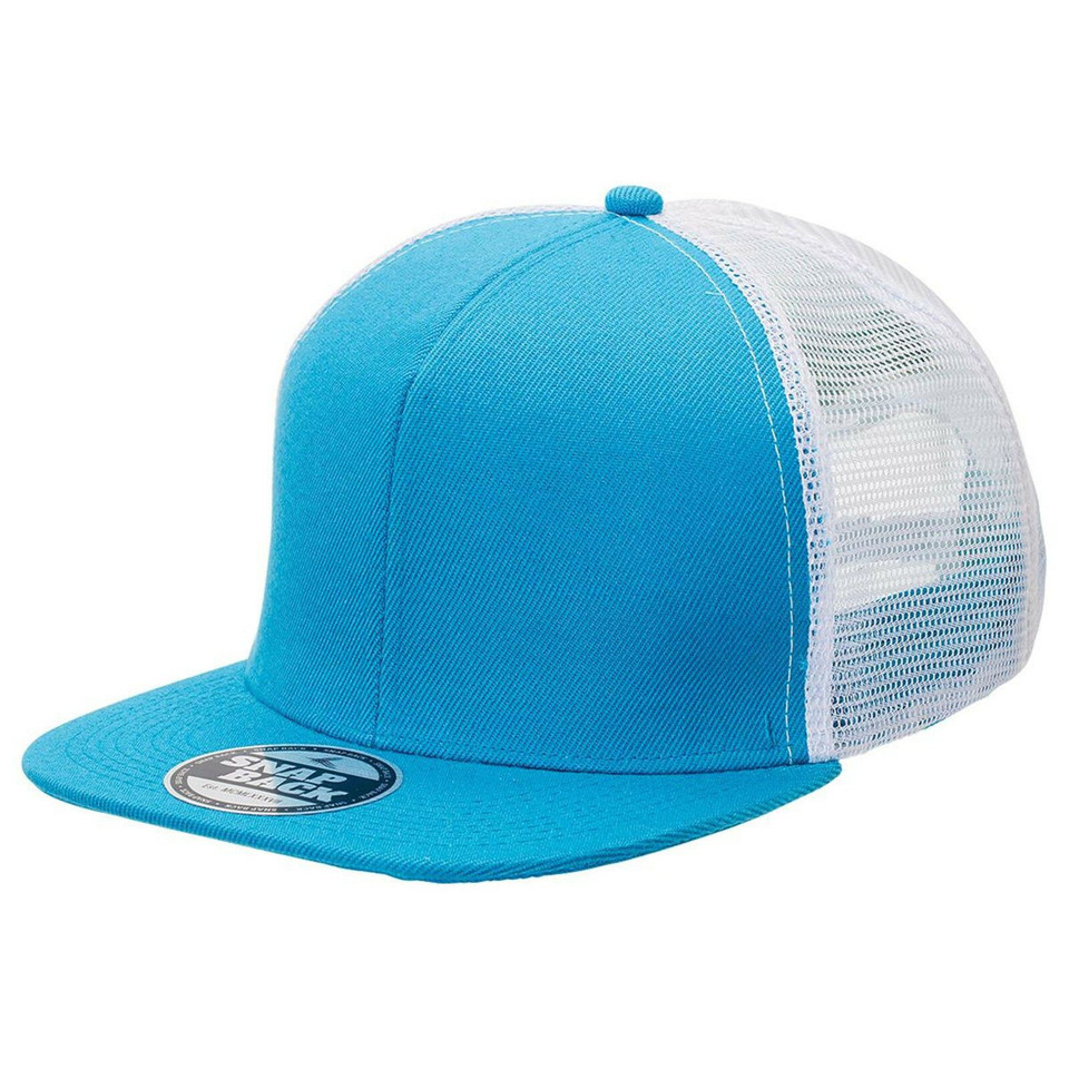 Youth Snapback Trucker Cap - 4391 | Aqua.White