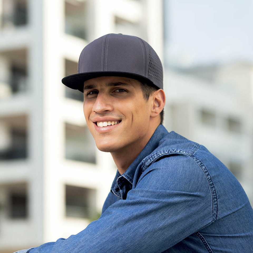 Adults Plain Premium Polyester Microfibre Snapback Cap - A2200