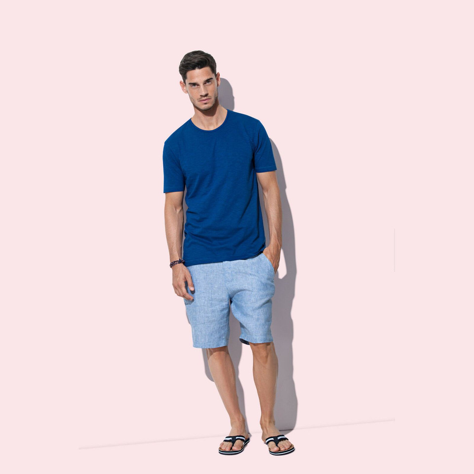 STEDMAN Mens Slub Crew Neck T-shirt - ST9400 