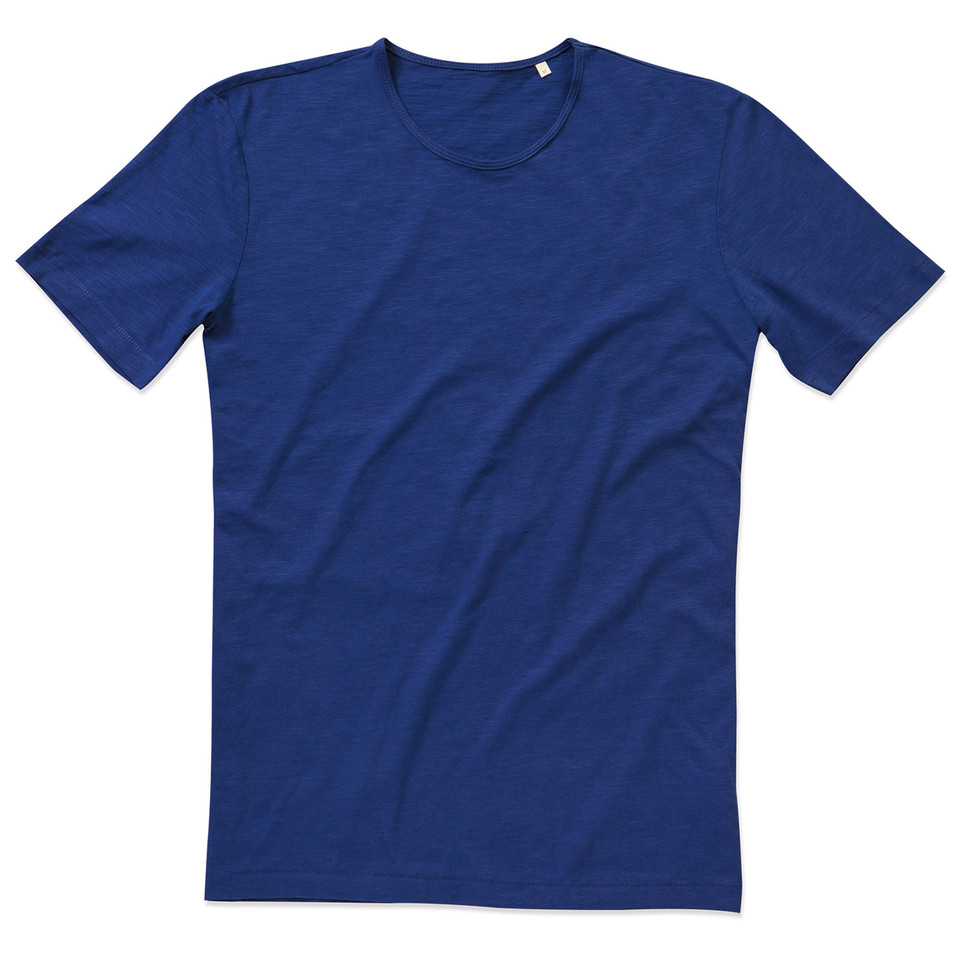 STEDMAN Mens Slub Crew Neck T-shirt - ST9400 | True Blue