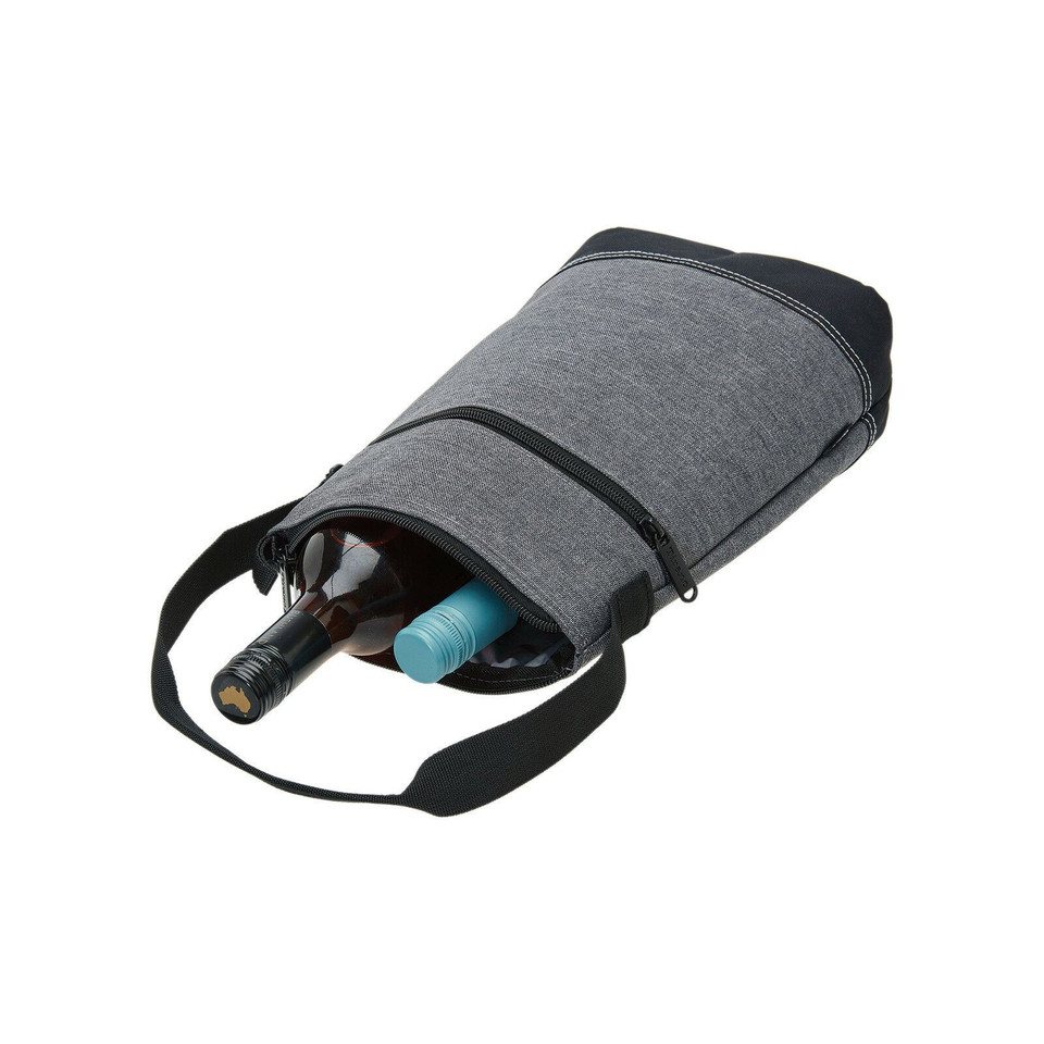 Tirano Two Bottle Wine Cooler with PEVA Lining - TR1420 | Ash Grey