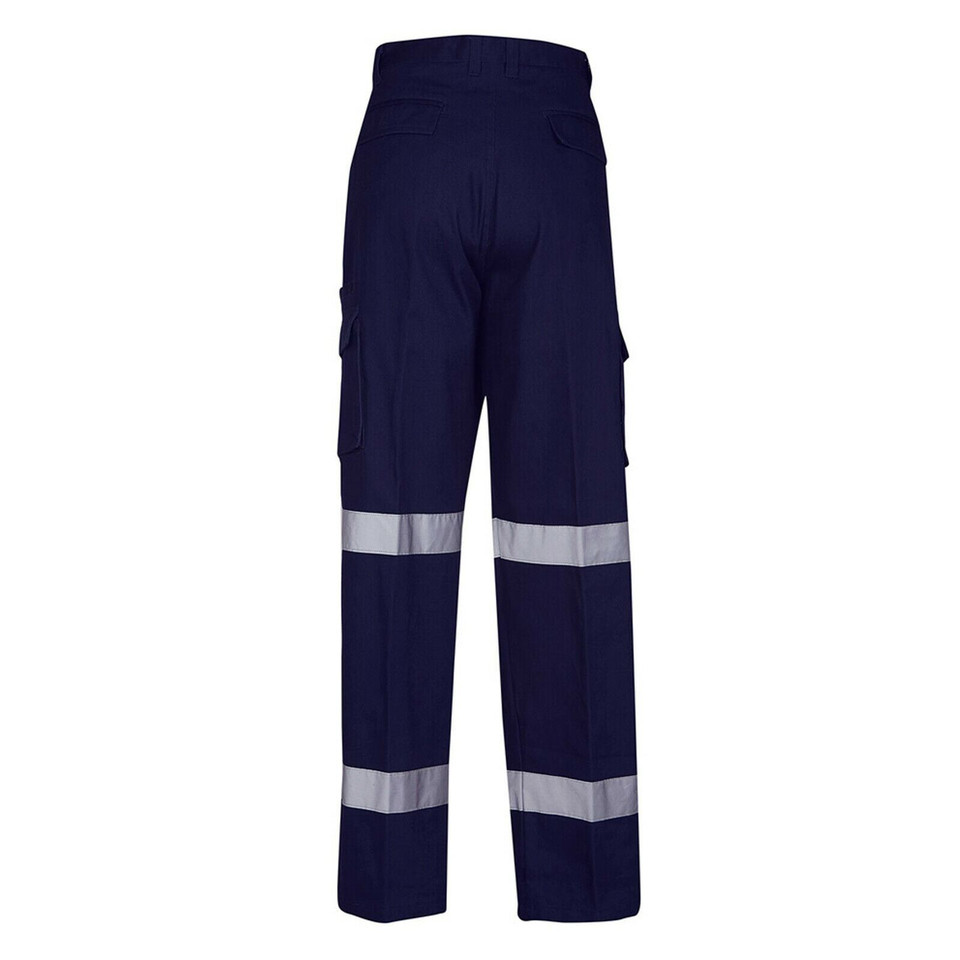 Adults Mens Night Use Reflective Drill Trousers - W93 | Navy