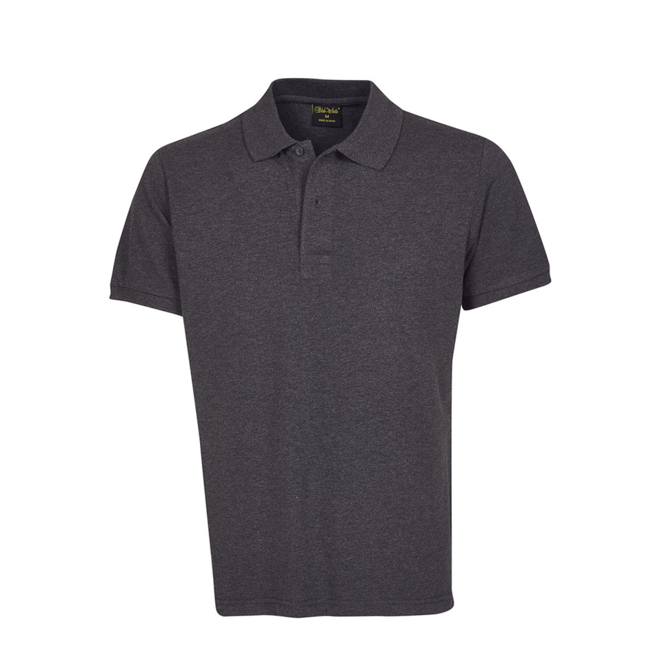 Adults Plain Light Weight Cotton Pique Polo Shirt - P07 | Charcoal