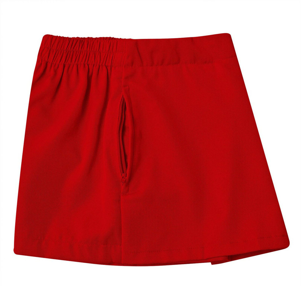 Girls Youth UPF Rated Gaberdine Skorts - G386SK | Red