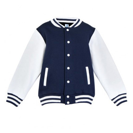 Kids Letterman Varsity Jacket - F160BB | Navy.White
