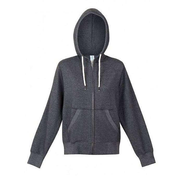 Womens Lightweight Heather Zip Hoodie - FZ75UN | Dark Heather