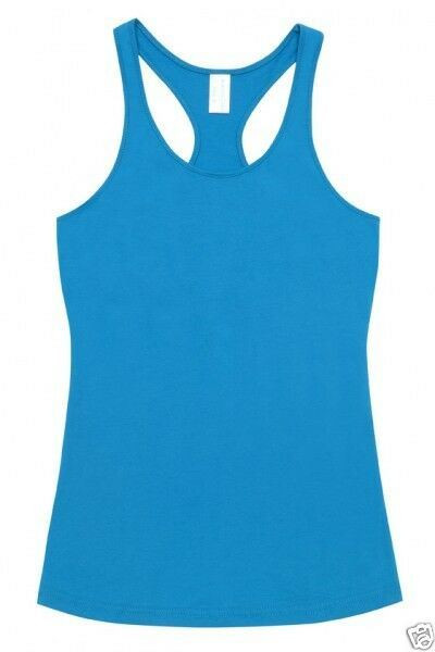 Ladies T-Back Gym Singlet - T407LD | Azure