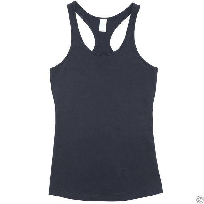 Ladies T-Back Gym Singlet - T407LD | Navy