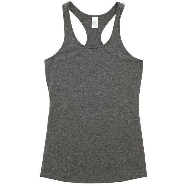 Kids Racer Top T-Back Singlets - T408GL | Charcoal Marl