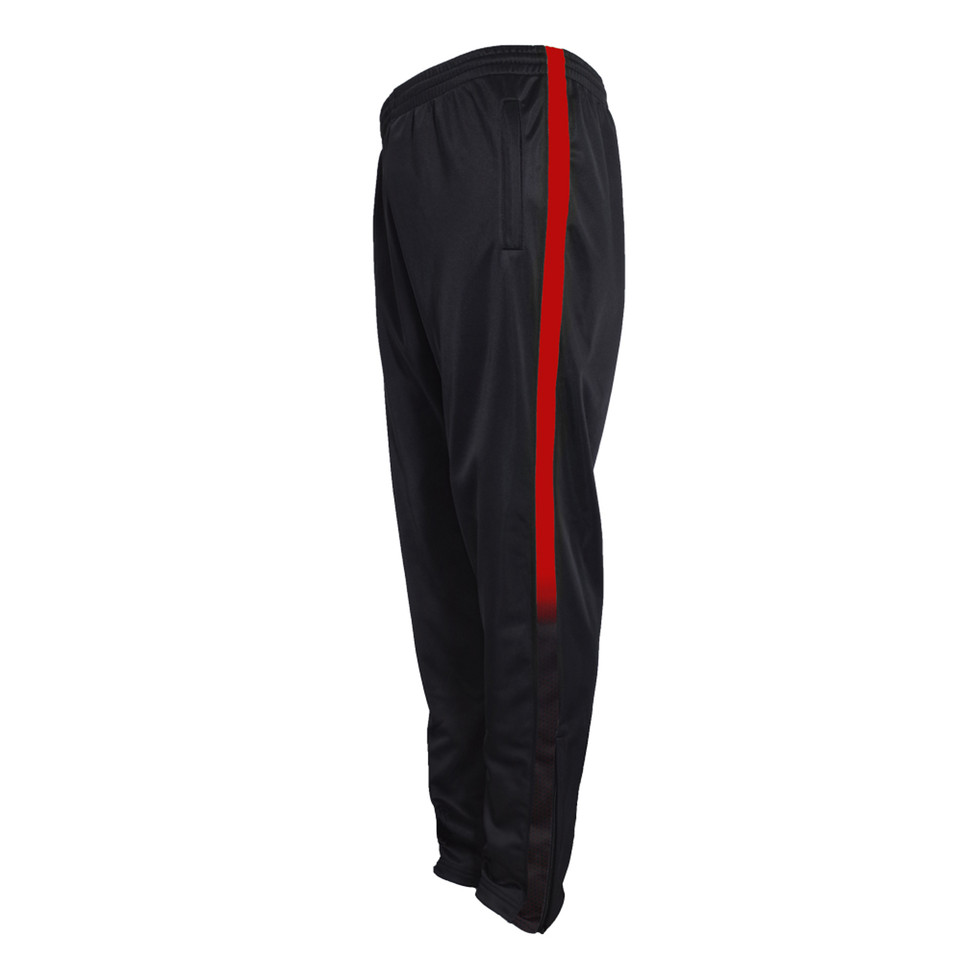 Adults Unisex Sublimated Sports Pants - CK1558 | Black.Red
