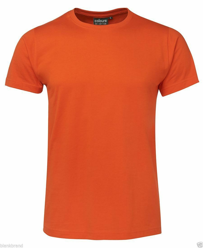 Adults Kids Plain Fitted T-shirt - S1NFT  | Orange