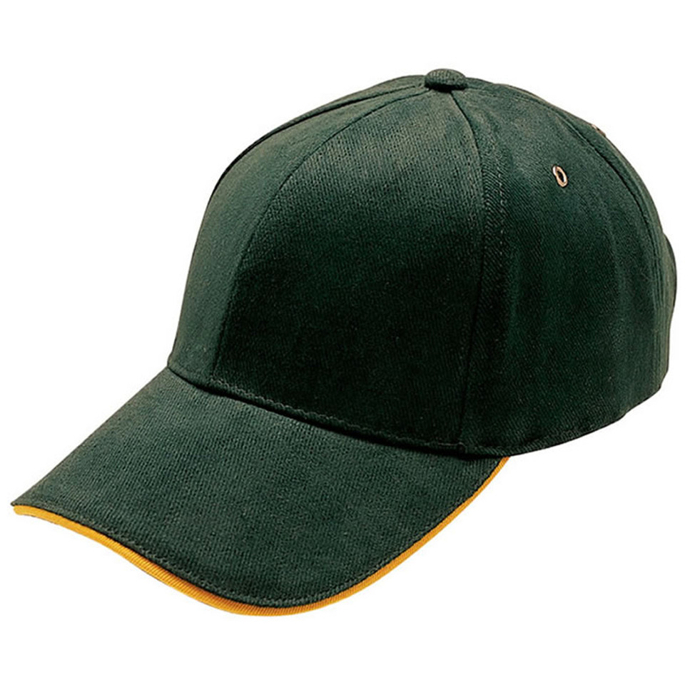 Adults Unisex Brushed Cotton Sandwich Peak Cap - 4289 | Bottle.Gold