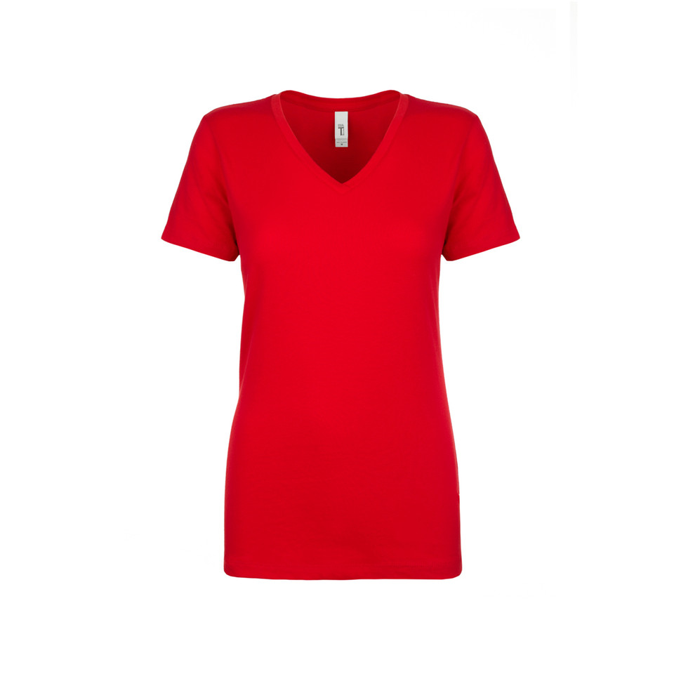 Next Level Womens Ideal V-Neck T-Shirt - NL1540 | Red