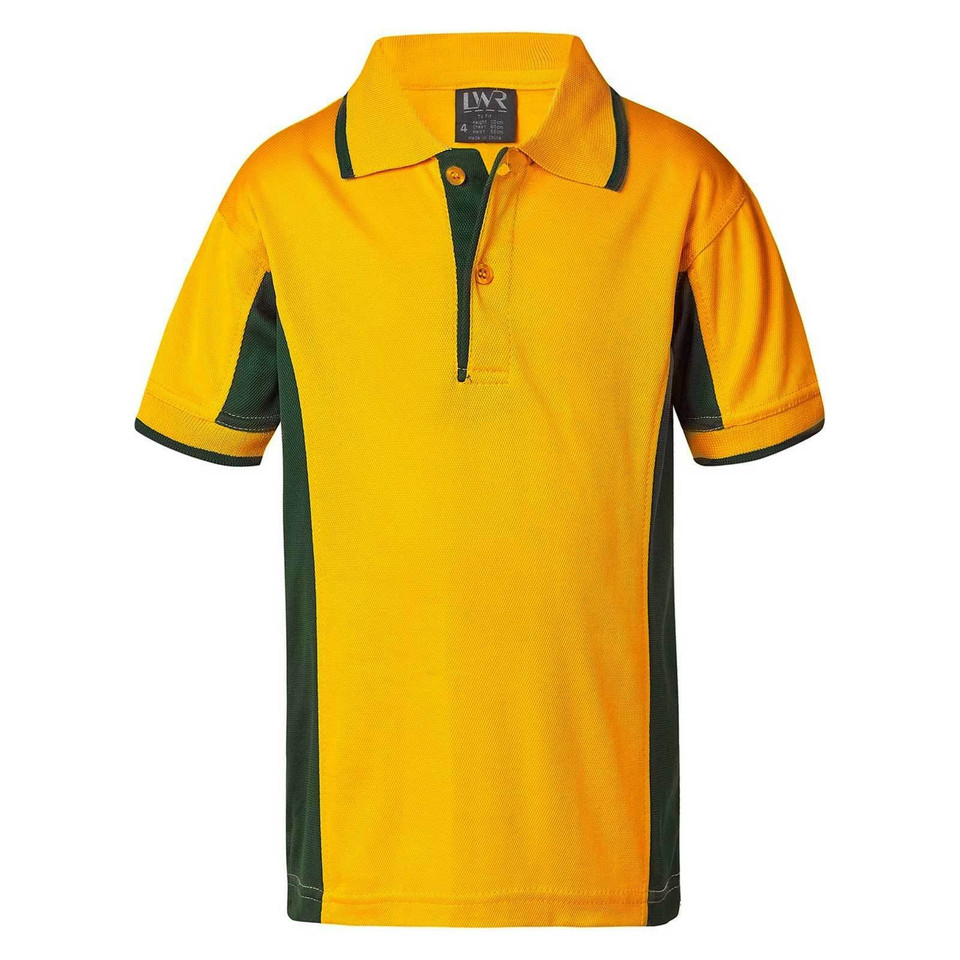 Adults Contrast Panels Sports Polo Shirt - 5760TP | Gold.Bottle