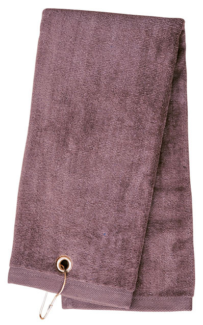 Cotton Terry Golf Towel with Hook - TW01A | Mocha