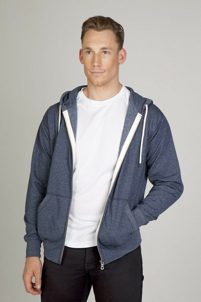 Mens Lightweight Heather Zip Hoodie - F750HZ 