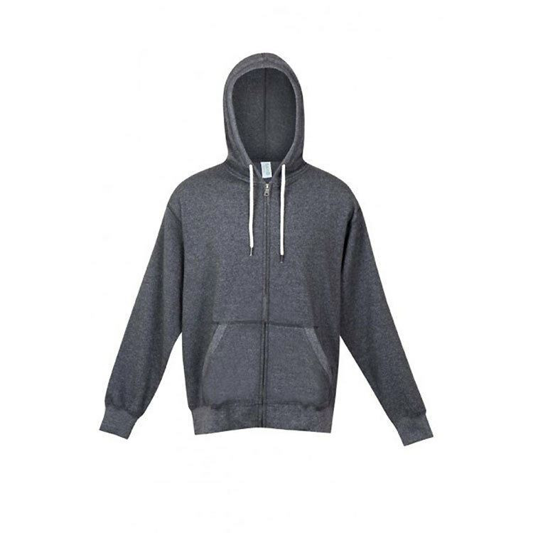 Mens Lightweight Heather Zip Hoodie - F750HZ | Dark Heather