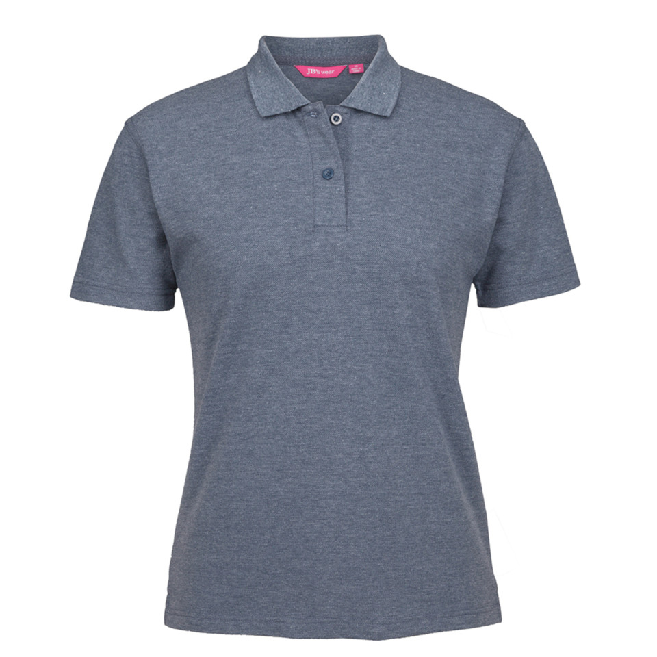 Womens Basic Short Sleeves Polo Shirts - 2LPS | Denim Marle