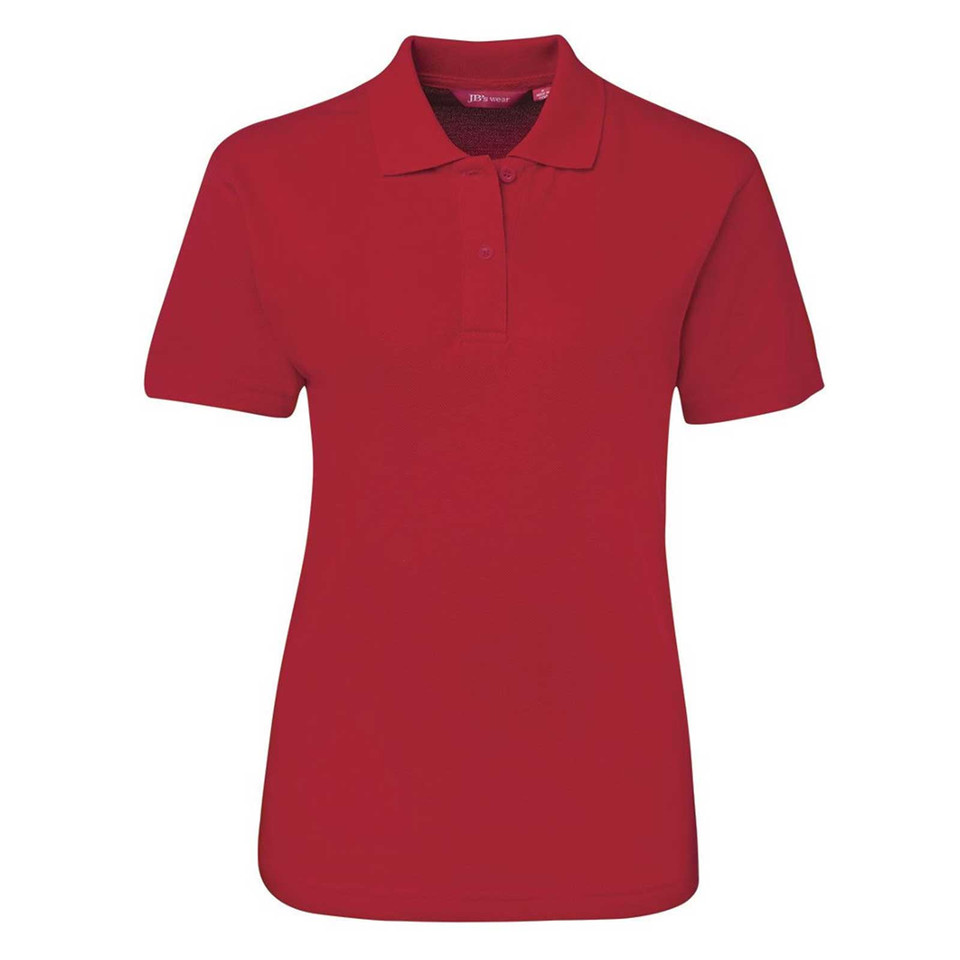 Womens Basic Short Sleeves Polo Shirts - 2LPS | Red